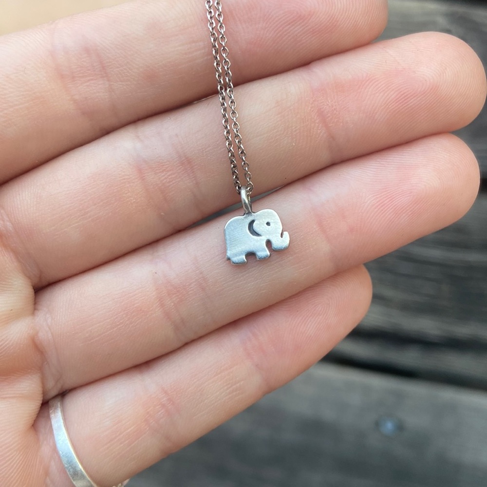 Sterling Silver Elephant Necklace